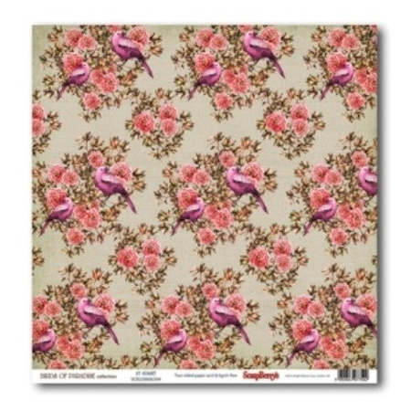 Papier do scrapbookingu dwustronny 30,5 x 30,5 cm BIRDS OF PARADISE 9 szt. ScrapBerry`s